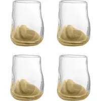 Bloomingville Verres Ballard marron, lot de 4 pièces