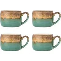 Bloomingville Ensemble de 4 mugs Sheen verts