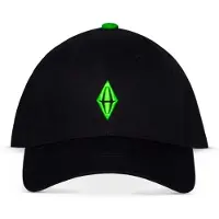 Difuzed Czarny Czapka Baseballowa Sims z Diamentowym Wzorem, Licencjonowana