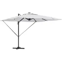 vidaXL Roma Parasol Beige 286 x 284 x 270 cm Aluminium et polyester