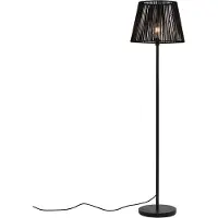QAZQA Lampadaire d'extérieur noir avec abat-jour en corde noire IP44 - Virginia Jayla