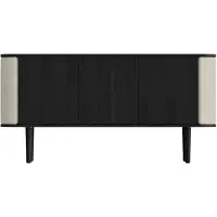 UMAGE Treasures Armoire à 3 Portes Black Oak | White Sands