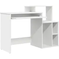 vidaXL Bureau , blanc, 120,5 x 44 x 88,5 cm, fabriqué en panneaux de particules