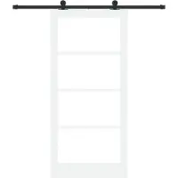 vidaXL Porte coulissante ORKDAL blanc et noir 93 x 202 cm