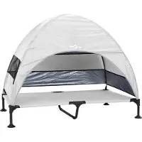 vidaXL Lit surélevé pour chien Gris argenté 127 x 81 x 108 cm