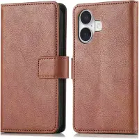 IMoshion Étui de télephone portefeuille de luxe Apple iPhone 17 - Marron