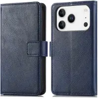 IMoshion Étui de télephone portefeuille de luxe Apple iPhone 17 Pro Max - Bleu foncé