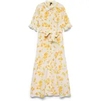 Vero Moda Robe 'VMGRY' jaune / vert clair / blanc