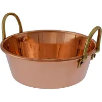 Ich-zapfe Pot, Pöele de confiture - cuivre et laiton, diamètre: 20 cm