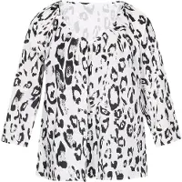 NAEMI Chemisier 'Fashion Look' noir / blanc