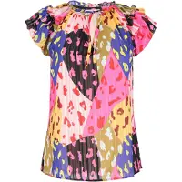 NAEMI Chemisier 'Fashion Look' jaune / rose / rose / noir
