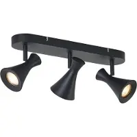 QAZQA Spot de plafond moderne noir 3 lumières réglable - Triangle