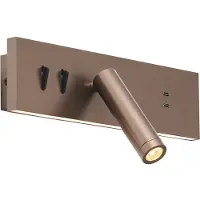 QAZQA Applique murale moderne bronze foncé réglable avec USB-C incl. LED - Modric