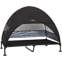 vidaXL Lit surélevé pour chien Noir 127 x 81 x 108 cm