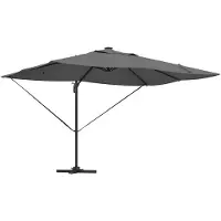 vidaXL Parasol , dimensions 352 x 251 x 265 cm, en polyester et aluminium