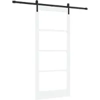 vidaXL Porte coulissante ORKDAL blanc et noir 93 x 211 cm