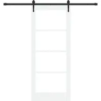 vidaXL Porte coulissante , 83 x 202 cm, en bois massif de pin et avec vitre