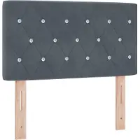 vidaXL Tête de lit gris foncé 80 cm velours