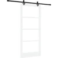 vidaXL Porte coulissante ORKDAL, 93 x 211 cm, en bois massif de pin et avec vitre