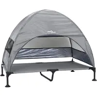 vidaXL Lit surélevé pour chien gris clair 127 x 81 x 108 cm