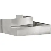 vidaXL Cache-pot de jardin Argent 100 x 100 x 50 cm Acier inoxydable