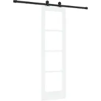 vidaXL Porte coulissante ORKDAL, 61 x 198,5 cm, en bois massif de pin et verre