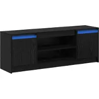 vidaXL : Meuble TV, 139,5 x 34 x 50 cm, noir, panneaux de particules
