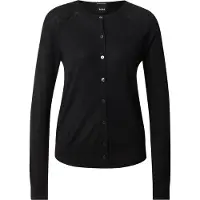 BOSS Cardigan à col rond en laine mérinos extra-fine