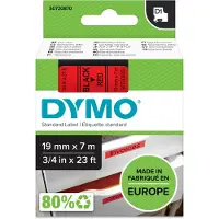 Dymo 45807 (S0720870) - (19 mm) - Noir sur rouge - Ruban