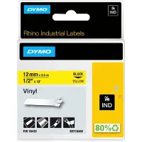 Dymo 18432 (S0718450) - (12 mm) - Noir sur jaune - Ruban