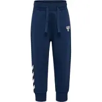 Hummel Pantalon bleu foncé / blanc