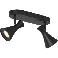 QAZQA Spot de plafond moderne noir 2 lumières réglable - Triangle