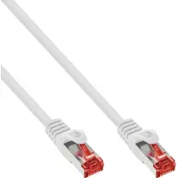InLine câble patch, S/FTP (PiMf), Cat.6, 250MHz, PVC, CCA, blanc, 0,5m