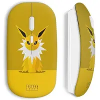 MANIACASE Souris sans Fil - - Jolteon - Jaune - USB wifi - Compatible Mac et PC
