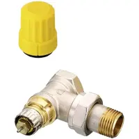 Danfoss Corps de vanne RA-UN 15 R 1/2, équerre, nickelé mat