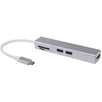 Equip 133480 station d'accueil USB 3.2 Gen 1 (3.1 Gen 1) Type-C Argent