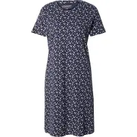 Schiesser Chemise de nuit bleu foncé / blanc