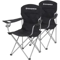 Songmics Chaise Pliable Confortable, Noir