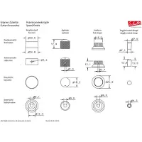 Schaller Dome Knob chrome (2) (Nœud), Instrument : accessoires, Argent