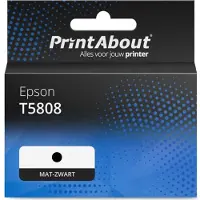 PrintAbout Cartouche compatible pour Epson T5808 - Noir mat