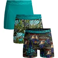 Muchachomalo Boxer Muchachomalo Homme Captain Donkey Print Print Green (Lot de 3)-M