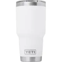 Yeti Rambler Tumbler Cup 30oz Mag Slider Lid, White, verre isotherme avec couvercle, 887 ml