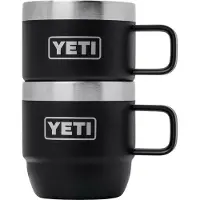Yeti Rambler Stackable Mugs 6oz, Black, tasses isothermes empilables, 177 ml