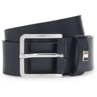 BOSS Ceinture en cuir italien avec passant à rayures emblématiques