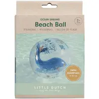 Little Dutch Ballon de plage avec figurine 3D Ocean Dreams, 2 ans et +, bleu,
