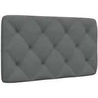 vidaXL Coussin de tête de lit gris foncé 80 cm Tissu