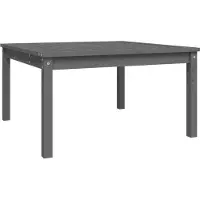 vidaXL Table de jardin Gris 82,5x82,5x45 cm Pin massif