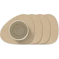 Lind DNA Dessous de Verre Lind DNA Glass Mat Curve Nupo Sand (Lot de 4)