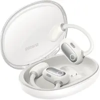 Baseus Écouteurs ouverts Eli Sport 1, TWS, Bluetooth 5.3, autonomie de 30 heures, blanc