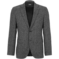 BOSS Veste Regular Fit en laine mélangée à chevrons